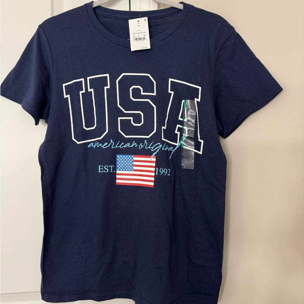 Zoe + Liv Navy Graphic Tee